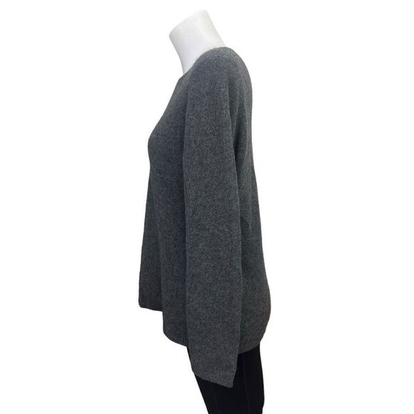 Charter Club Gray Round Neck 2-Ply Cashmere Knit Sweater Womens size medium - Picture 3 of 7